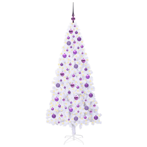 Árbol de Navidad artificial con 300 LED 180 cm PVC y Acero M 3