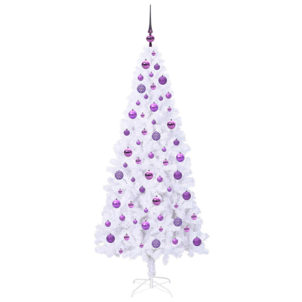 Árbol de Navidad artificial con 300 LED 180 cm PVC y Acero M 4