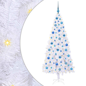 Árbol de Navidad artificial con 300 LED 180 cm PVC y Acero H