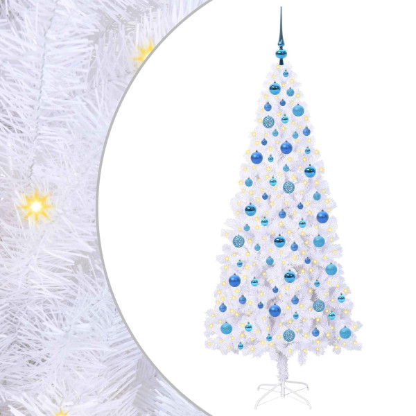 Árbol de Navidad artificial con 300 LED 180 cm PVC y Acero M 2