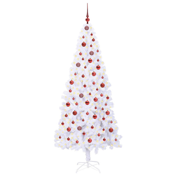 Árbol de Navidad artificial con 300 LED 210 cm PVC y Acero M 3