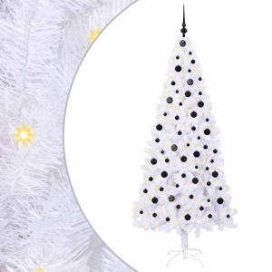 Árbol de Navidad artificial con 300 LED 210 cm PVC y Acero H