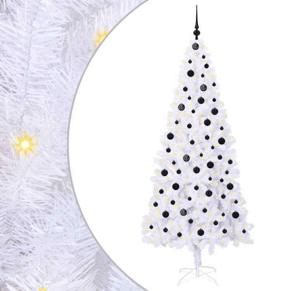 Árbol de Navidad artificial con 300 LED 210 cm PVC y Acero M 2