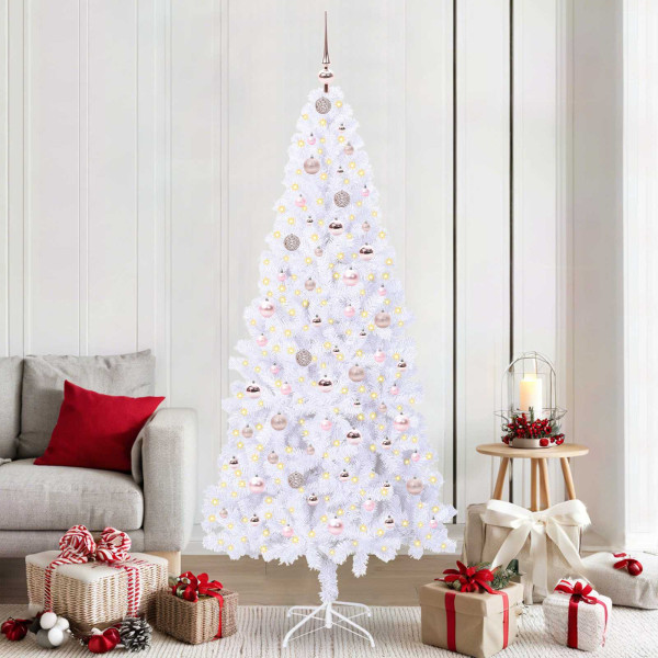 Árbol de Navidad artificial con 300 LED 210 cm PVC y Acero D