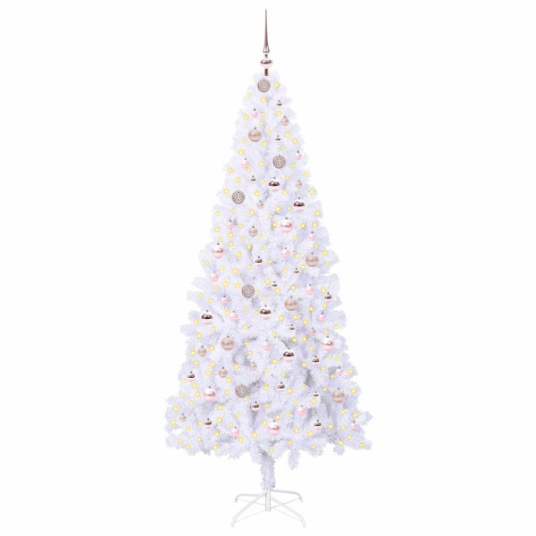 Árbol de Navidad artificial con 300 LED 210 cm PVC y Acero M 3