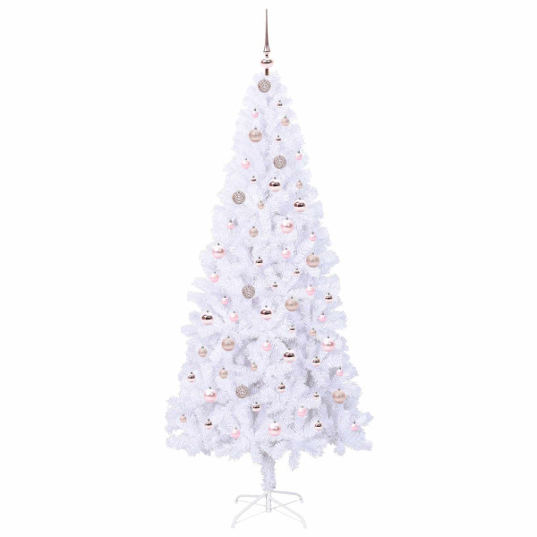 Árbol de Navidad artificial con 300 LED 210 cm PVC y Acero M 4