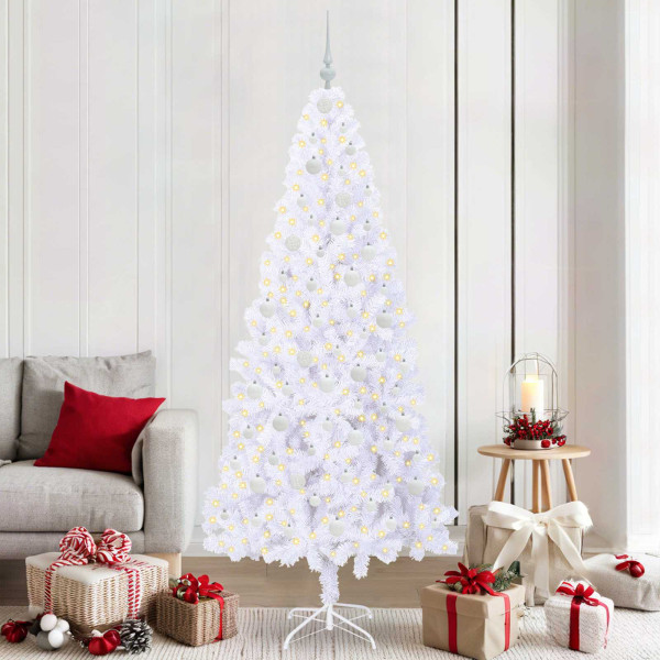 Árbol de Navidad artificial con 300 LED 210 cm PVC y Acero D