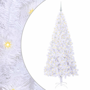 Árbol de Navidad artificial con 300 LED 210 cm PVC y Acero H