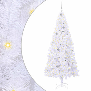 Árbol de Navidad artificial con 300 LED 210 cm PVC y Acero H