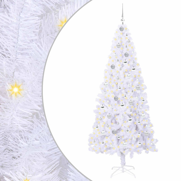Árbol de Navidad artificial con 300 LED 210 cm PVC y Acero M 2