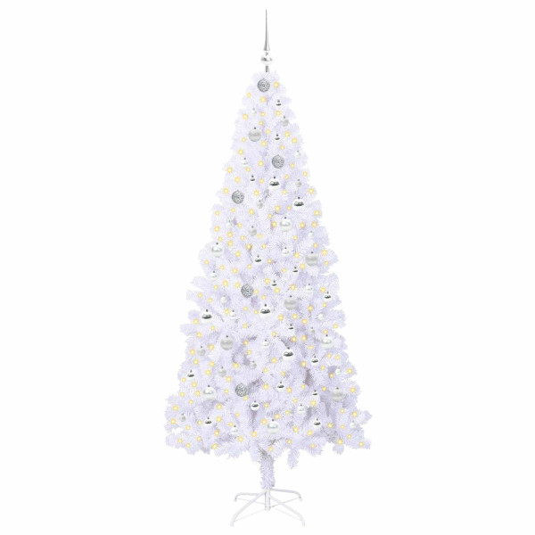 Árbol de Navidad artificial con 300 LED 210 cm PVC y Acero M 3