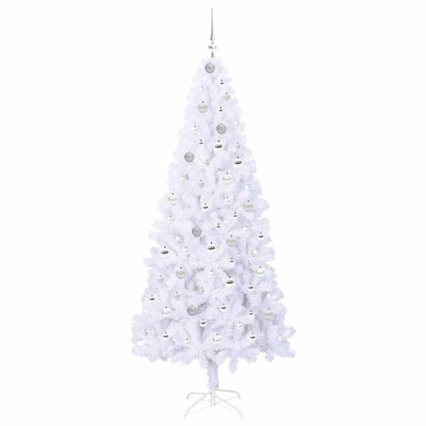 Árbol de Navidad artificial con 300 LED 210 cm PVC y Acero M 4