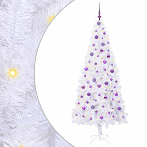 Árbol de Navidad artificial con 300 LED 210 cm PVC y Acero H
