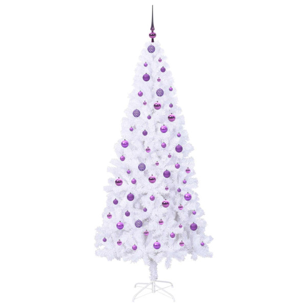 Árbol de Navidad artificial con 300 LED 210 cm PVC y Acero M 4
