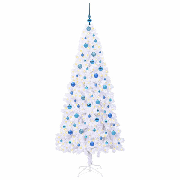 Árbol de Navidad artificial con 300 LED 210 cm PVC y Acero M 3