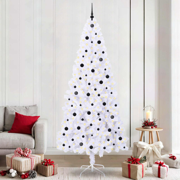 Árbol de Navidad artificial con 300 LED 240 cm PVC y Acero D