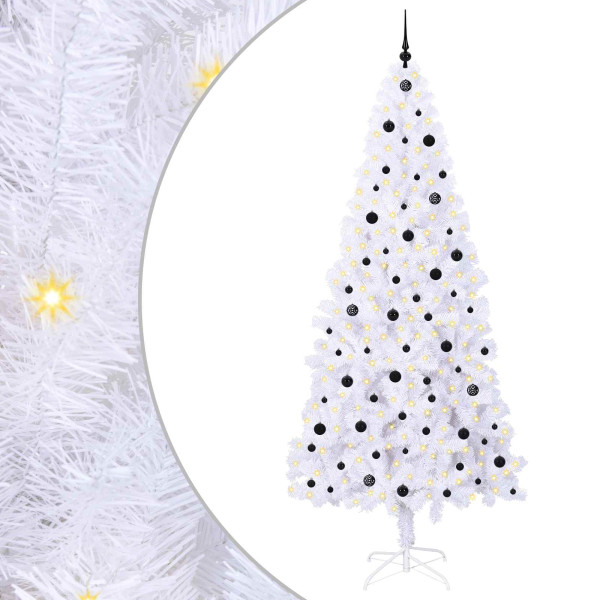 Árbol de Navidad artificial con 300 LED 240 cm PVC y Acero M 2