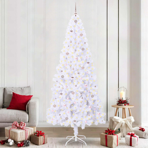 Árbol de Navidad artificial con 300 LED 240 cm PVC y Acero D