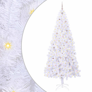 Árbol de Navidad artificial con 300 LED 240 cm PVC y Acero H