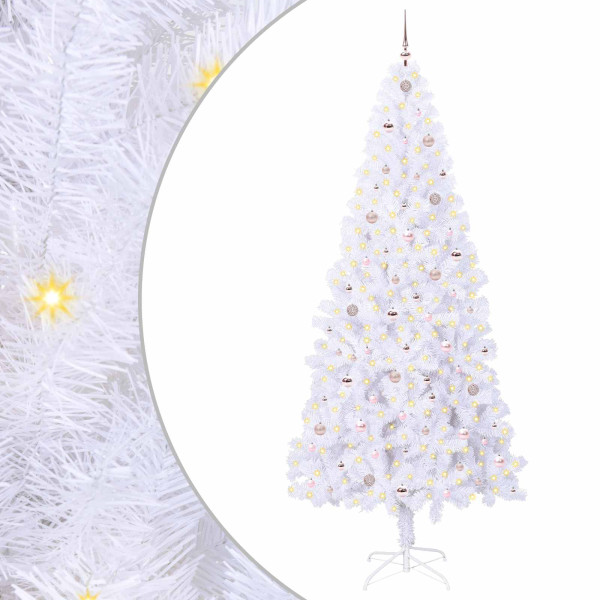 Árbol de Navidad artificial con 300 LED 240 cm PVC y Acero M 2