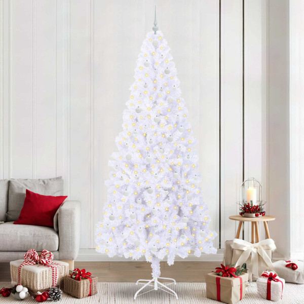 Árbol de Navidad artificial con 300 LED 240 cm PVC y Acero D