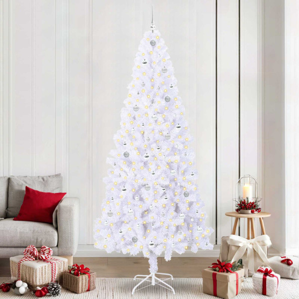 Árbol de Navidad artificial con 300 LED 240 cm PVC y Acero D