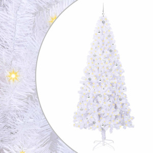 Árbol de Navidad artificial con 300 LED 240 cm PVC y Acero H