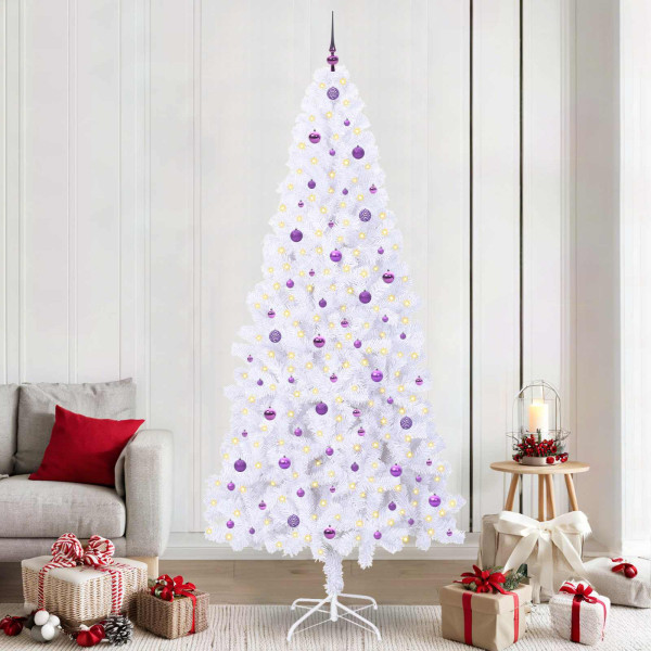 Árbol de Navidad artificial con 300 LED 240 cm PVC y Acero D