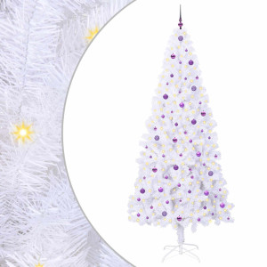 Árbol de Navidad artificial con 300 LED 240 cm PVC y Acero H