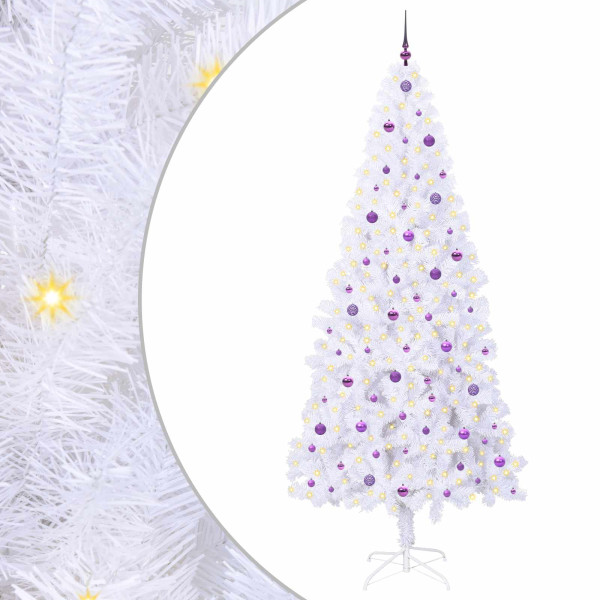 Árbol de Navidad artificial con 300 LED 240 cm PVC y Acero M 2