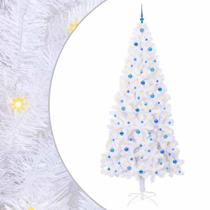 Árbol de Navidad artificial con 300 LED 240 cm PVC y Acero H