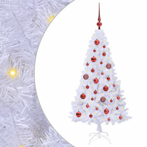 Árbol de Navidad artificial con 150 LED 120 cm PVC y Acero H