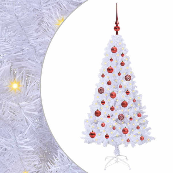 Árbol de Navidad artificial con 150 LED 120 cm PVC y Acero M 2