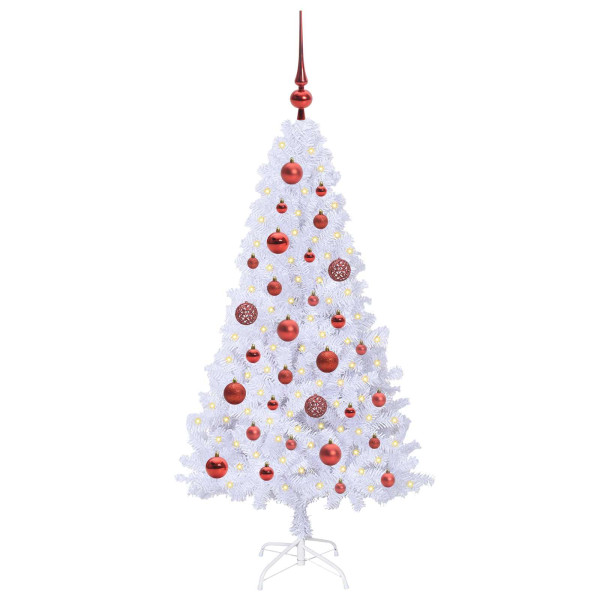 Árbol de Navidad artificial con 150 LED 120 cm PVC y Acero M 3