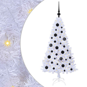 Árbol de Navidad artificial con 150 LED 120 cm PVC y Acero H