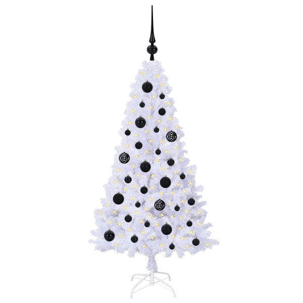 Árbol de Navidad artificial con 150 LED 120 cm PVC y Acero M 3