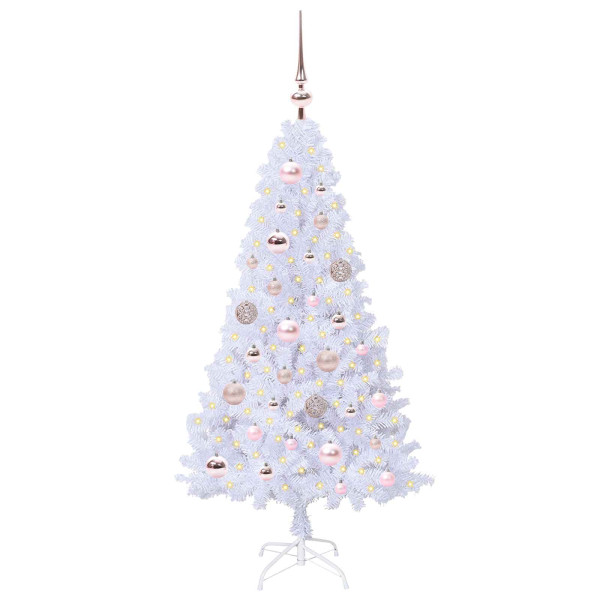 Árbol de Navidad artificial con 150 LED 120 cm PVC y Acero M 3