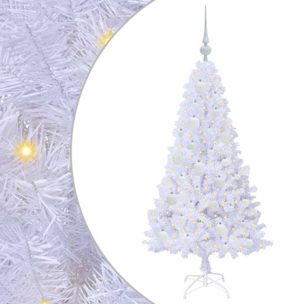Árbol de Navidad artificial con 150 LED 120 cm PVC y Acero M 2
