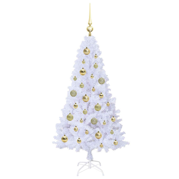 Árbol de Navidad artificial con 150 LED 120 cm PVC y Acero M 4