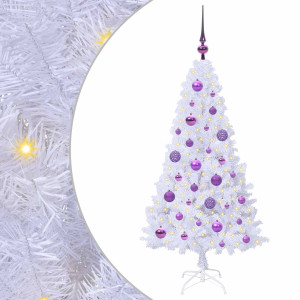Árbol de Navidad artificial con 150 LED 120 cm PVC y Acero H