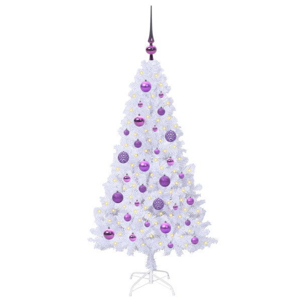 Árbol de Navidad artificial con 150 LED 120 cm PVC y Acero M 3