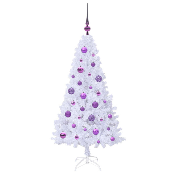 Árbol de Navidad artificial con 150 LED 120 cm PVC y Acero M 4