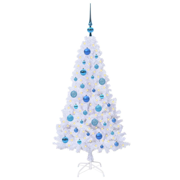 Árbol de Navidad artificial con 150 LED 120 cm PVC y Acero M 3