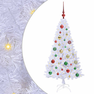 Árbol de Navidad artificial con 150 LED 120 cm PVC y Acero H