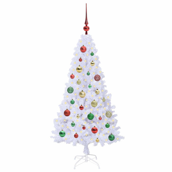 Árbol de Navidad artificial con 150 LED 120 cm PVC y Acero M 3