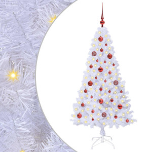 Árbol de Navidad artificial con 150 LED 150 cm PVC y Acero H