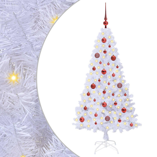 Árbol de Navidad artificial con 150 LED 150 cm PVC y Acero M 2