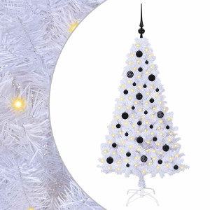 Árbol de Navidad artificial con 150 LED 150 cm PVC y Acero H