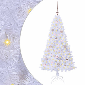 Árbol de Navidad artificial con 150 LED 150 cm PVC y Acero H