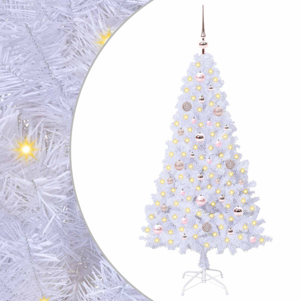 Árbol de Navidad artificial con 150 LED 150 cm PVC y Acero M 2